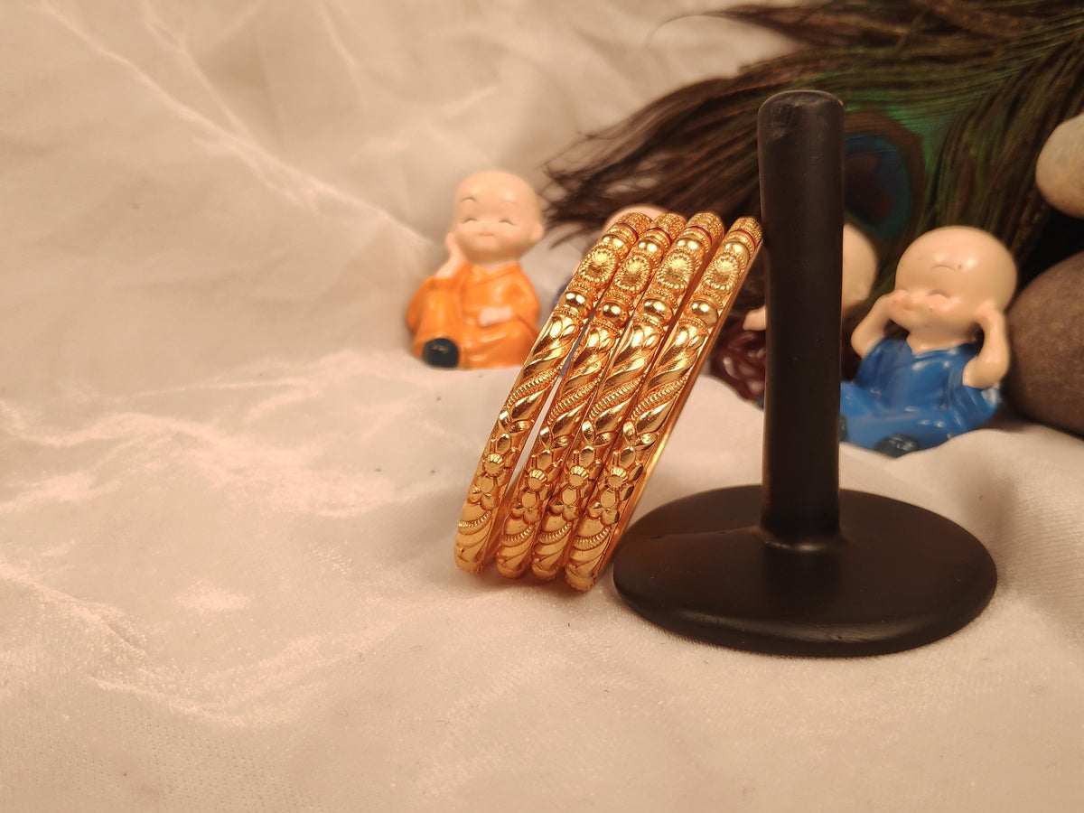 1 Gram Gold Plated Traditional Bangles for Women
