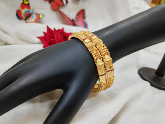 1 Gram Gold-Plated Brass Rajasthani Bangles