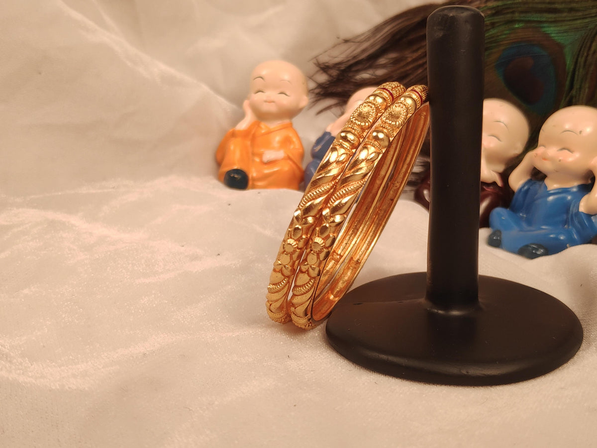 1 Gram Gold Plated Traditional Bangles for Women