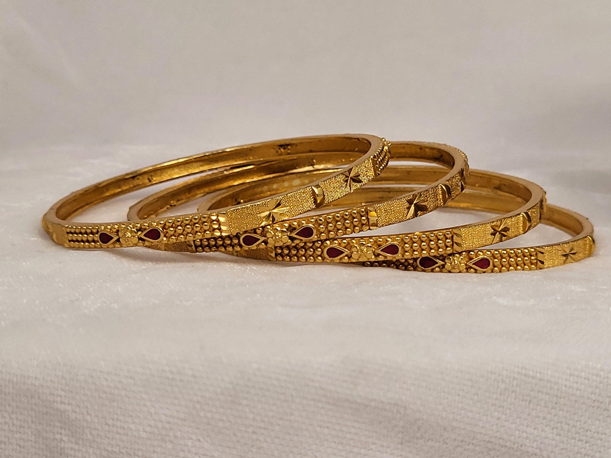 1 Gram Gold-Plated Brass Rajasthani Bangles