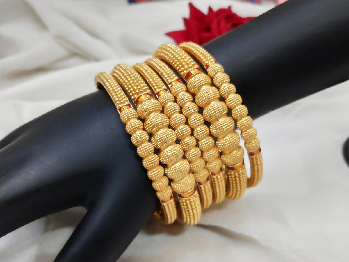 1 Gram Gold-Plated Brass Rajasthani Bangles