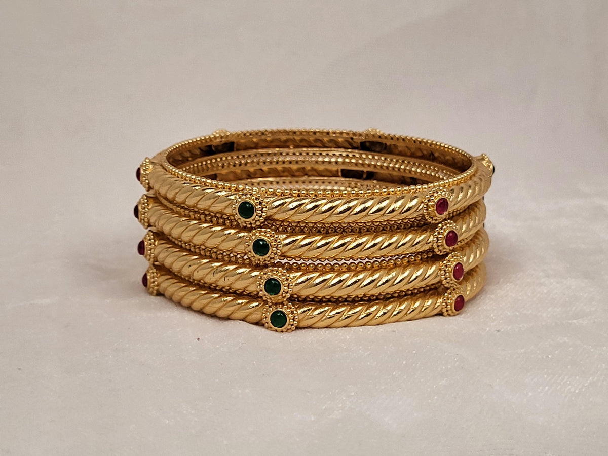 1 Gram Gold-Plated Brass Rajasthani Bangles