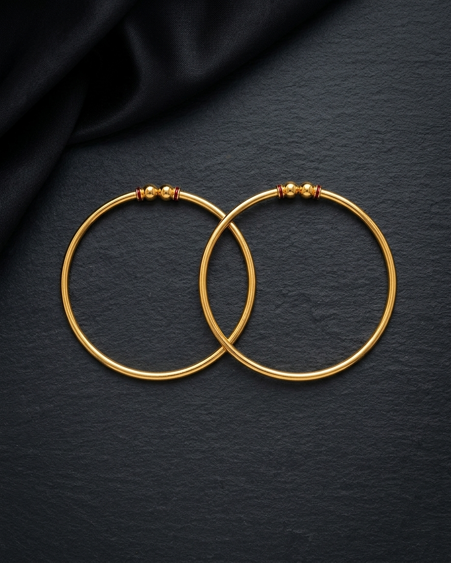1 Gram Gold Plated Traditional Bangles for Women