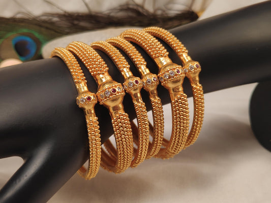 1 Gram Gold Plated Traditional Bangles for Women