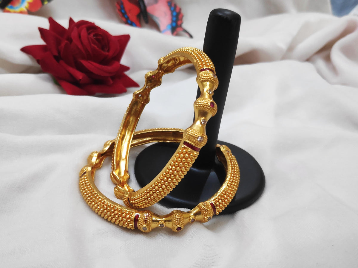 1 Gram Gold-Plated Brass Rajasthani Bangles