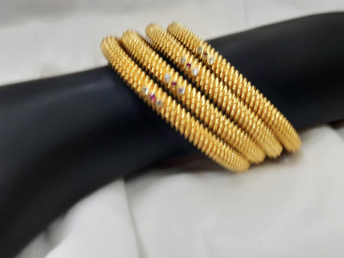 1 Gram Gold-Plated Brass Rajasthani Bangles