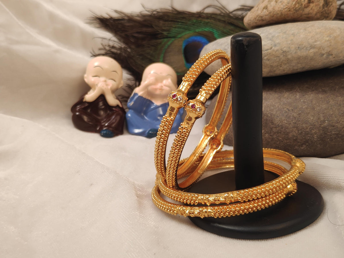 1 Gram Gold Plated Traditional Bangles for Women