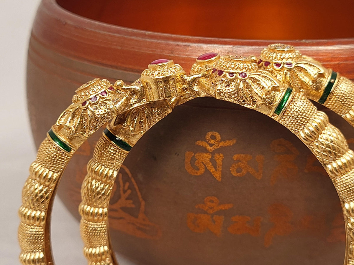 1 Gram Gold-Plated Brass Rajasthani Bangles