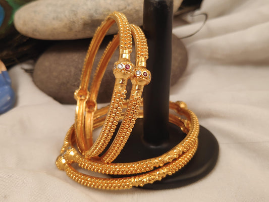 1 Gram Gold Plated Traditional Bangles for Women