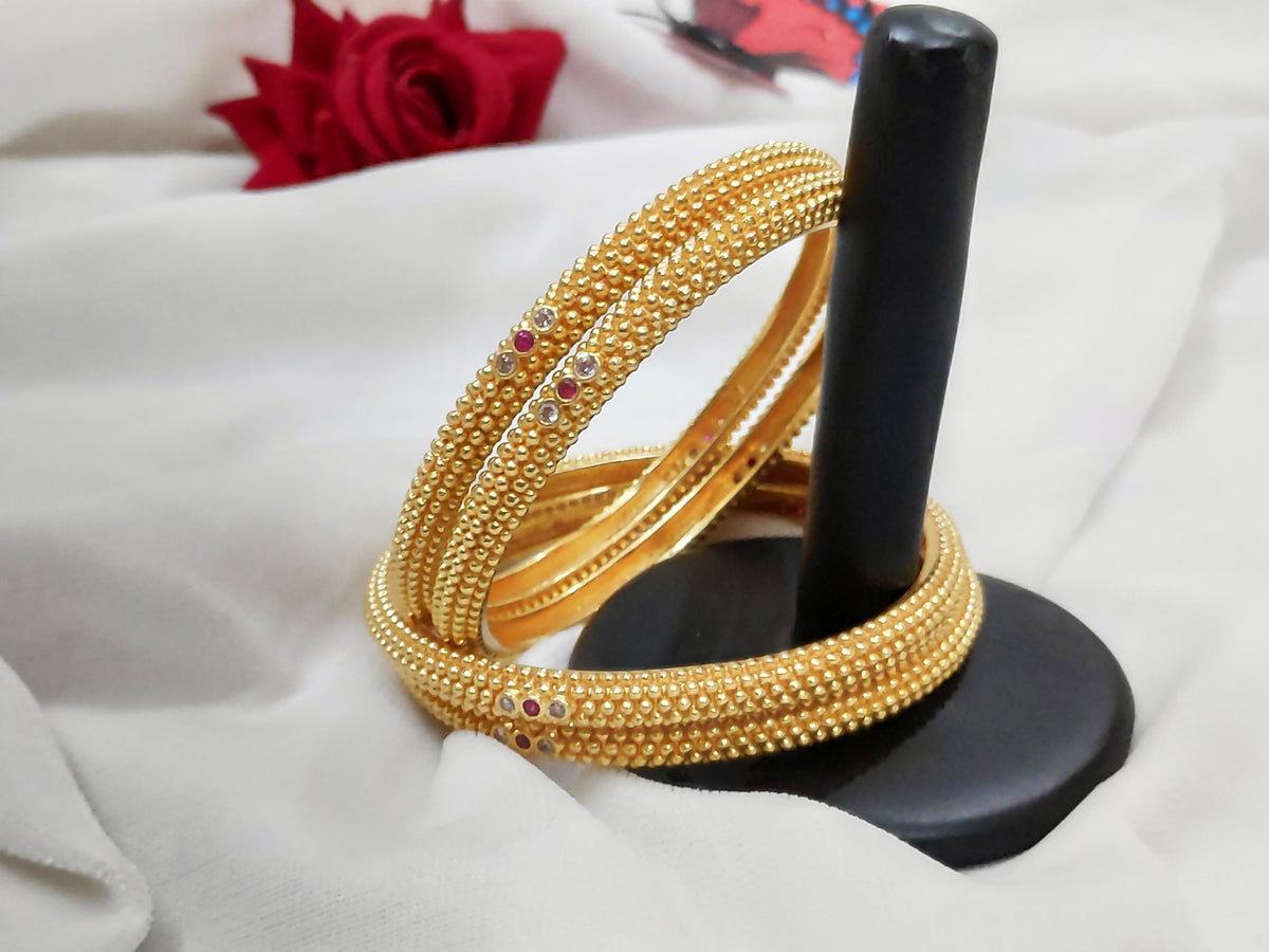 1 Gram Gold-Plated Brass Rajasthani Bangles