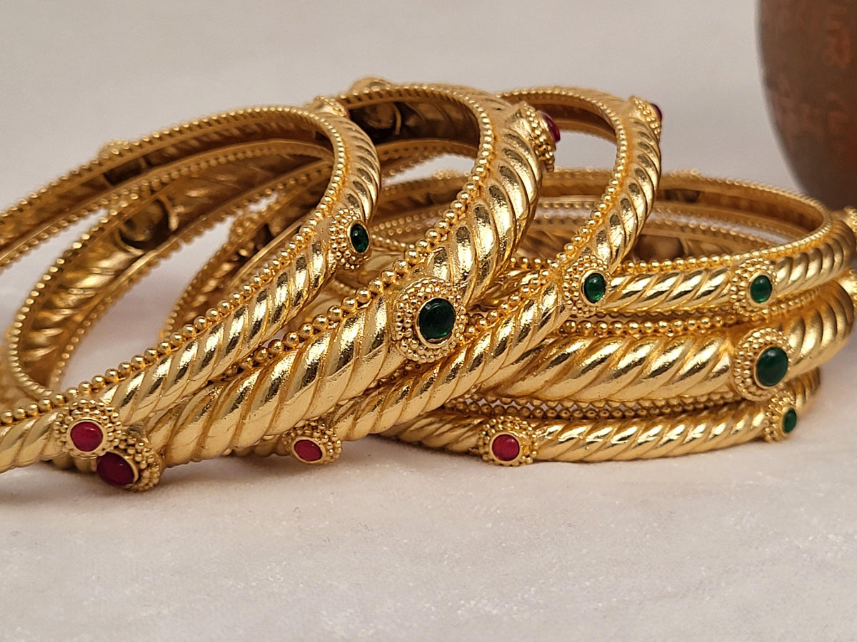 1 Gram Gold-Plated Brass Rajasthani Bangles