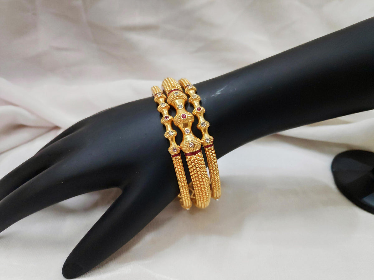 1 Gram Gold-Plated Brass Rajasthani Bangles