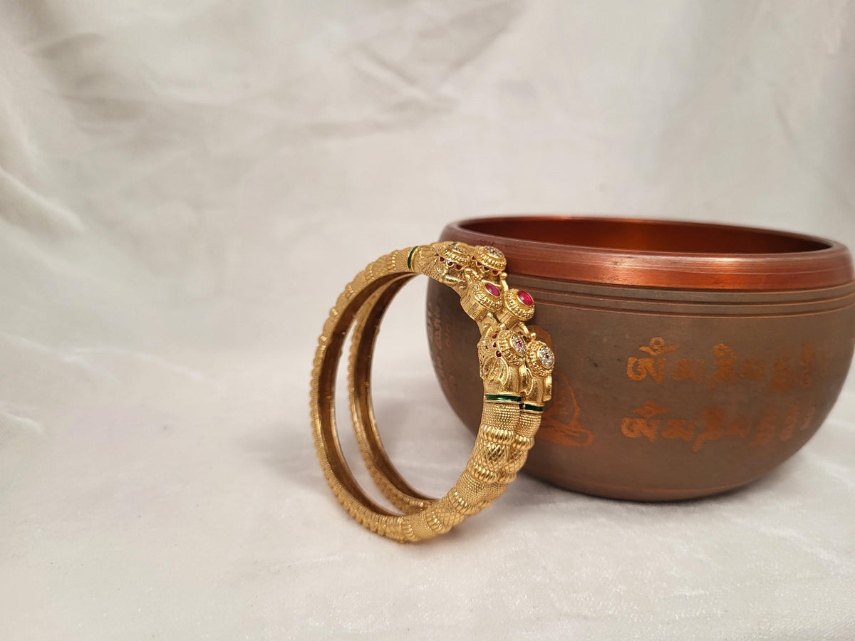1 Gram Gold-Plated Brass Rajasthani Bangles