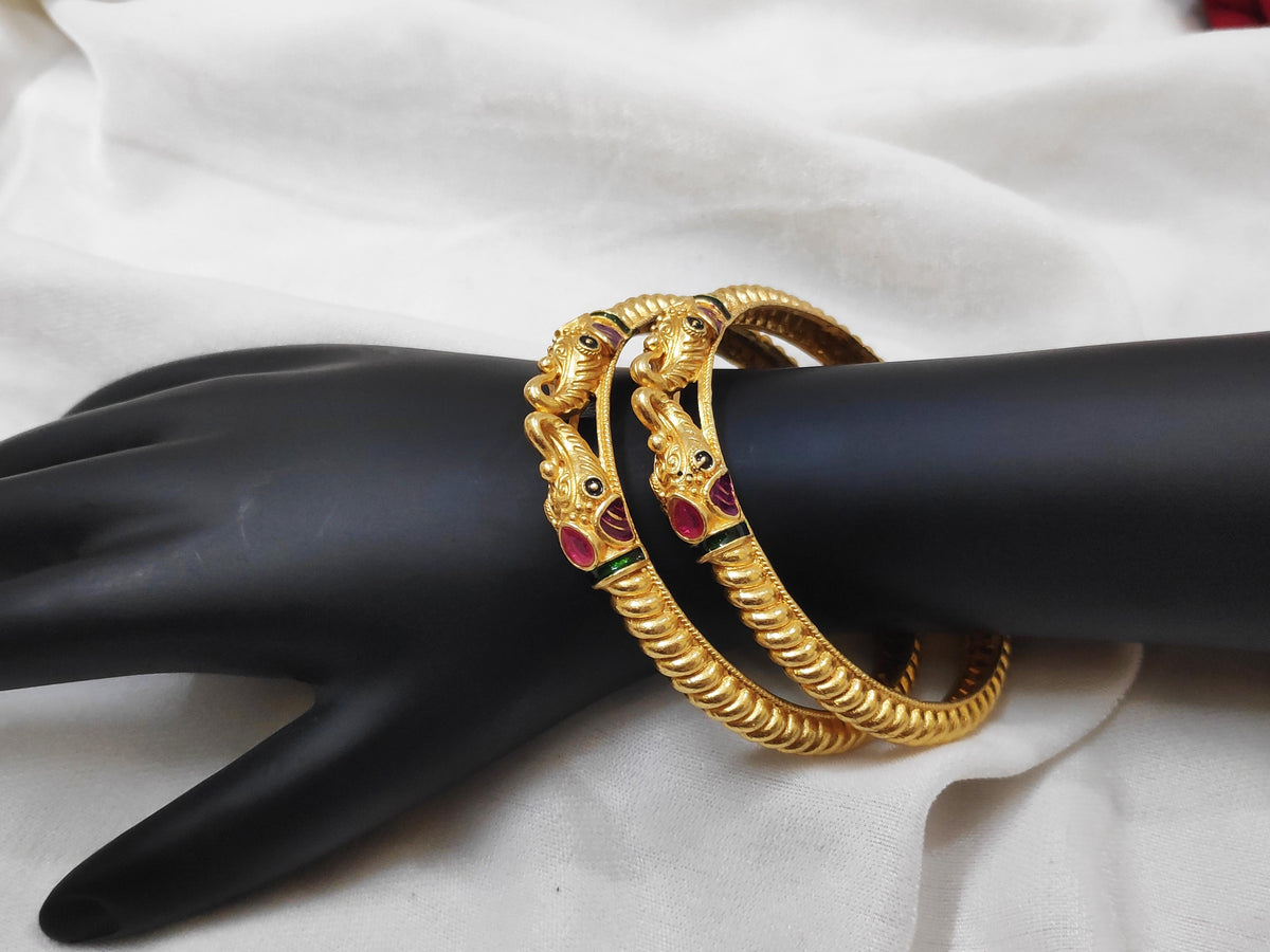 1 Gram Gold-Plated Brass Rajasthani Bangles