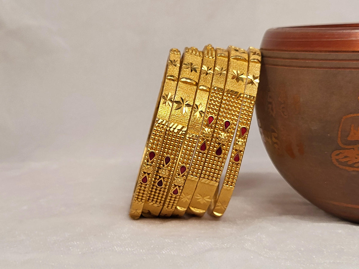 1 Gram Gold-Plated Brass Rajasthani Bangles