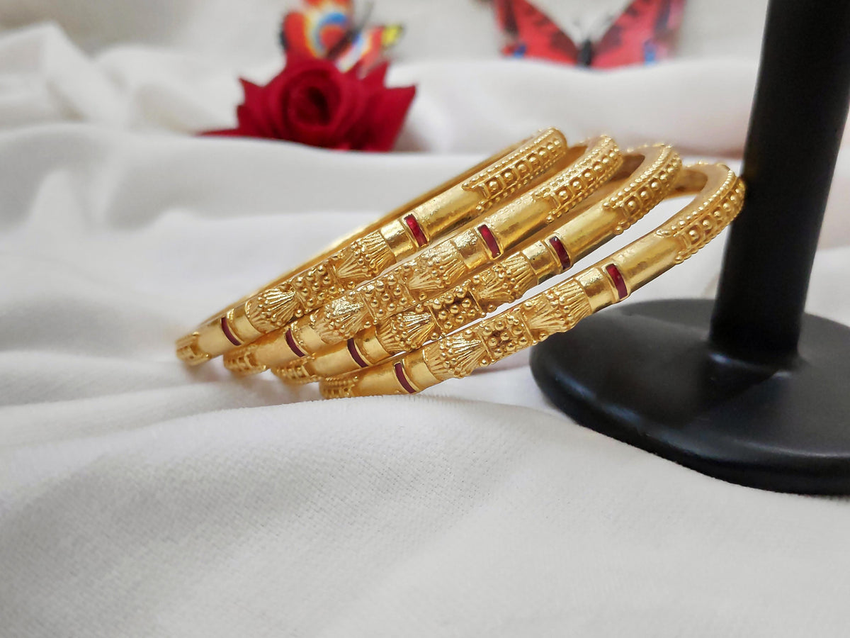 1 Gram Gold-Plated Brass Rajasthani Bangles
